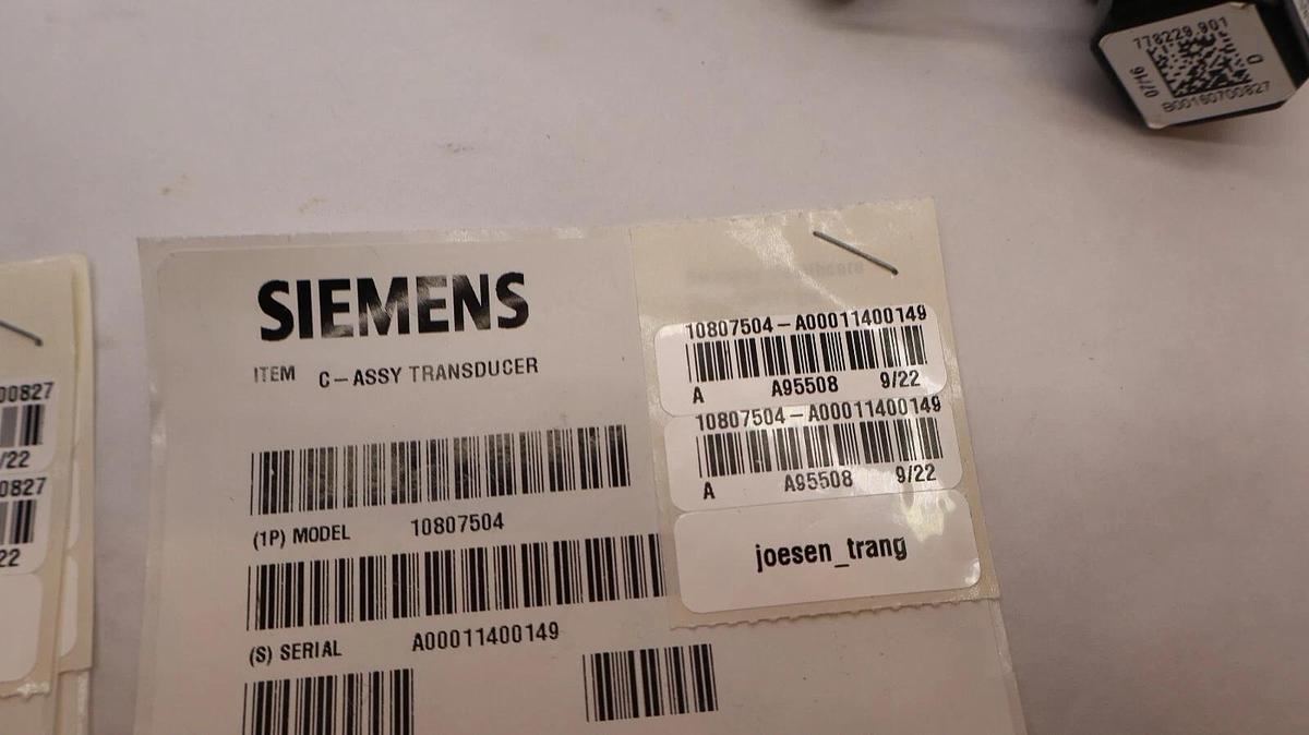 Used SIEMENS 10807504 C-Assembly Transducer W/2 11056462 Assembly Sample Arm