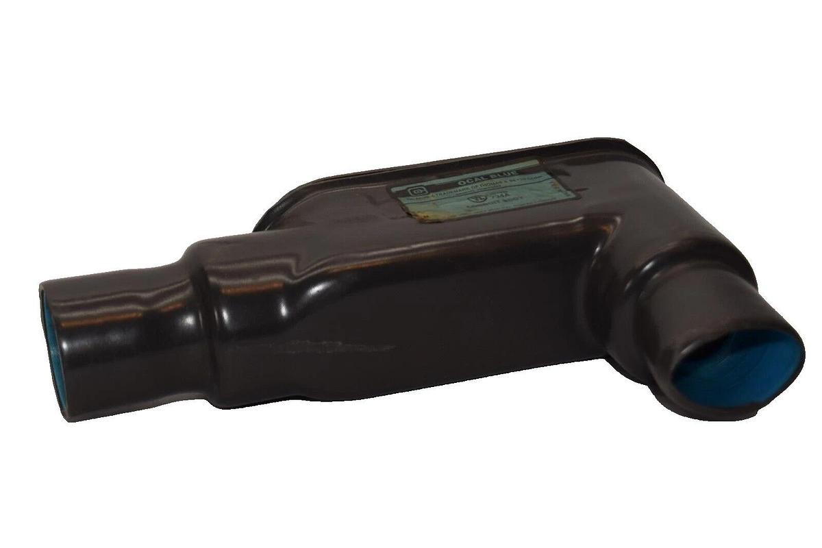 OCAL Blue 734A 1"  1 inch PVC Coated 90 degree Conduit Body Sealing Fitting NEW