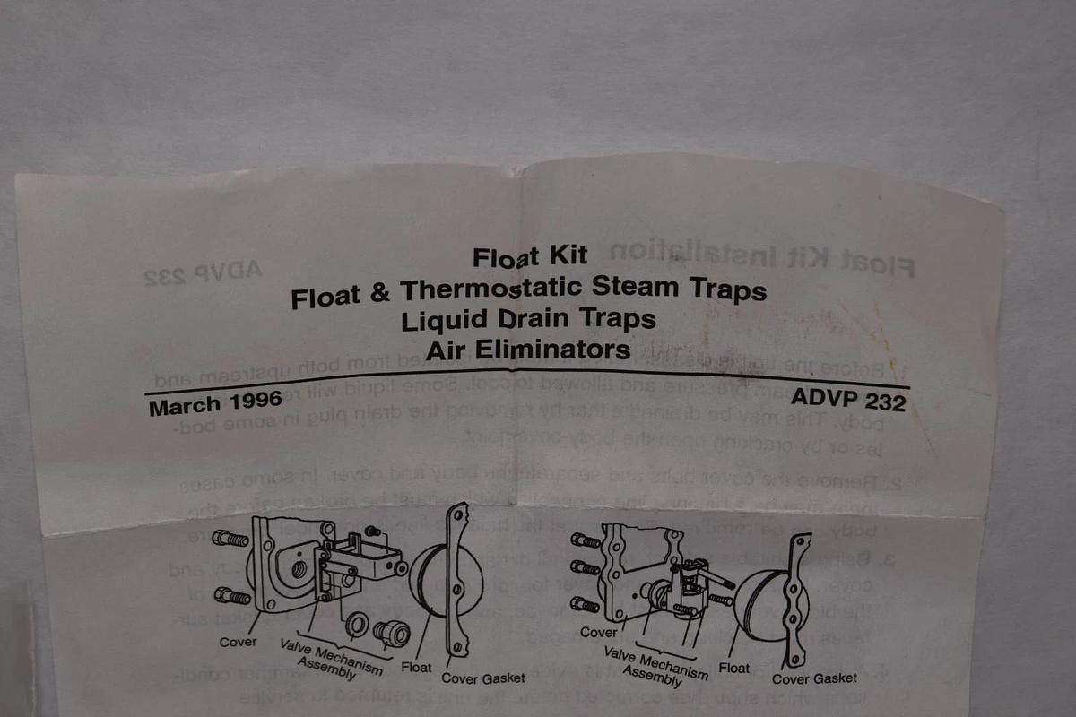 Spirax Sarco 58129 , A15 , FT15, 30, 75, 125 1-1/2" Float Kit (New)