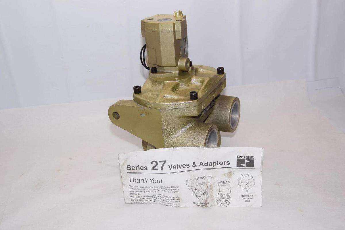 (NEW) ROSS 2776B8011 Ser. 27 1-10Bar 110V 4Way 2 POS Directional Control Valve