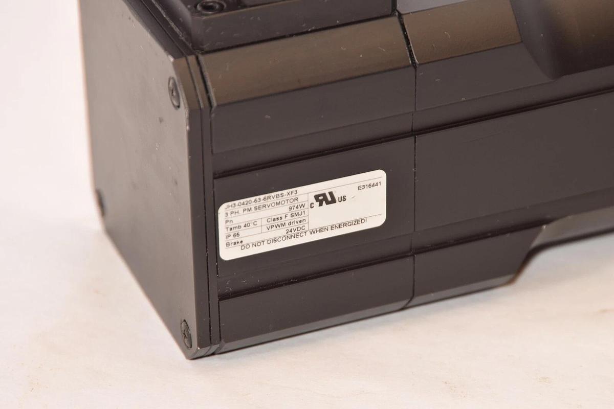 Used Jetter PM Servo Motor 3ph JH3-0420-53-6RVBS-XF3 JH30420536RVBSXF3