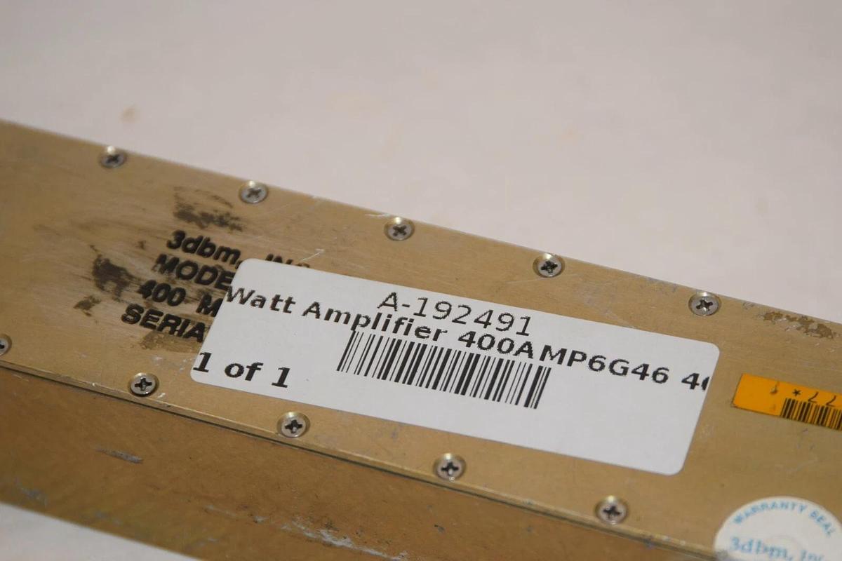 Used 3DBM INC 400 AMP-6G-46 400MHz 40W Amplifier