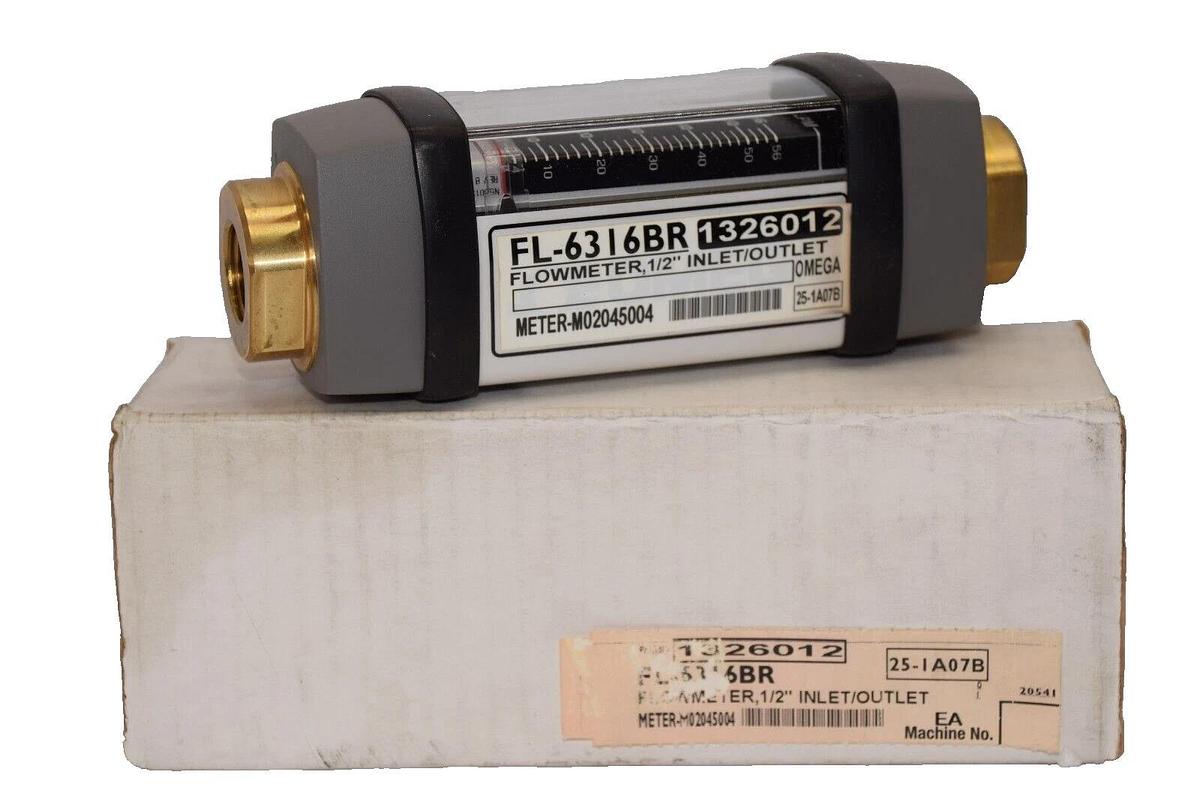 Omega FlowMeter Flow Meter 1/2" FL-6315ABR  FL-6316BR M02045004 M4A-083511 (NEW)