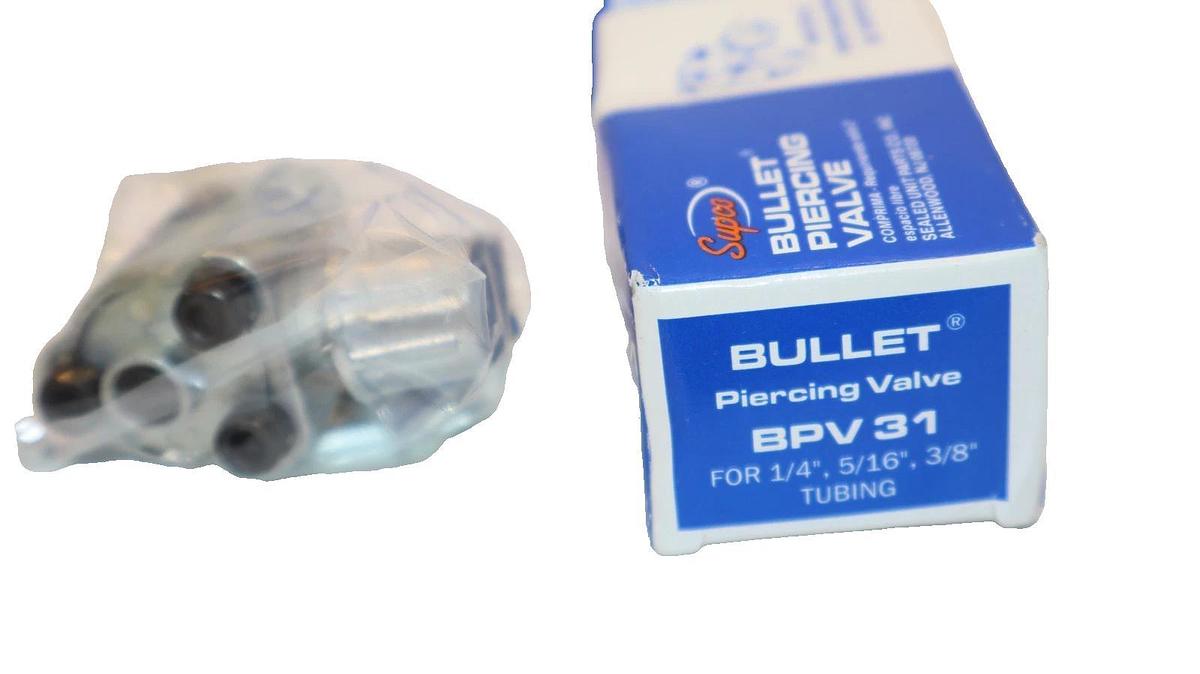 Supco Bullet Piercing Valve For 1/4", 5/16", 3/8" Tubing BPV31 (New - Lot of 3)