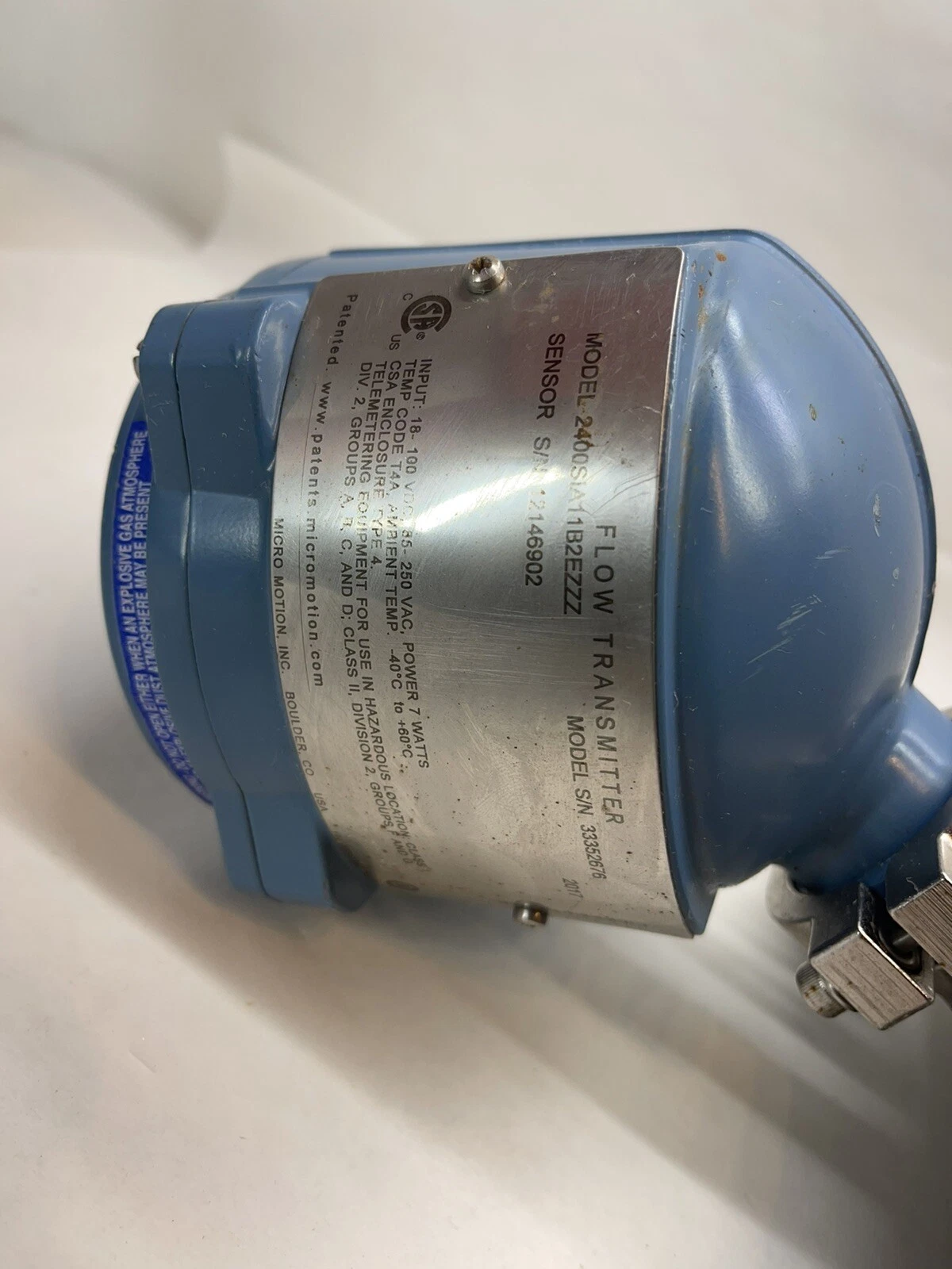 Used Micro Motion 2400SIA11B2EZZZ Mass Flow Transmitter Sensor CMFS010M319N0A2ECZZ