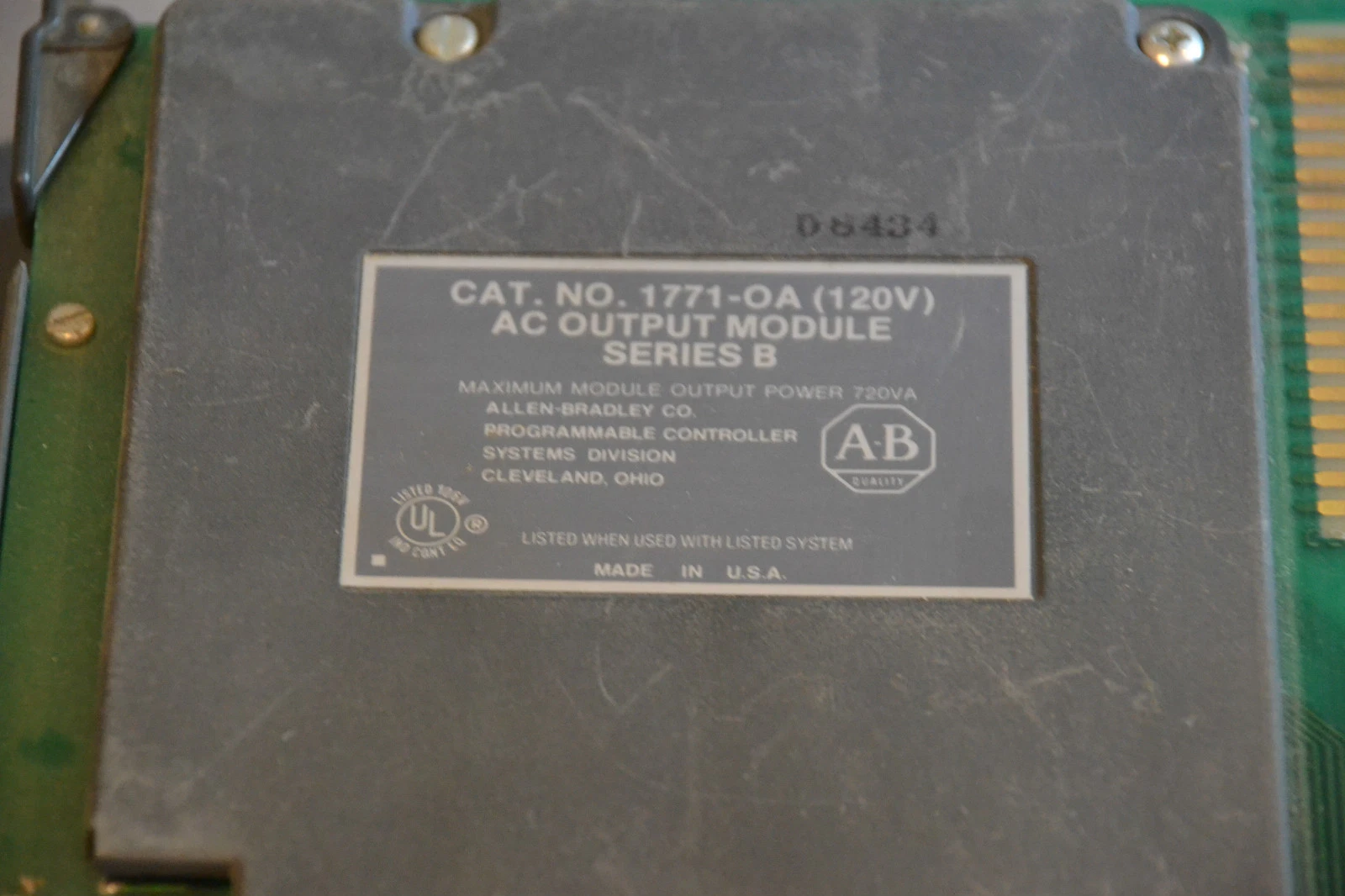 Used (LOT OF 3) ALLEN BRADLEY AC OUTPUT MODULE SER. B 1771-OA 1771 OA 1771OA