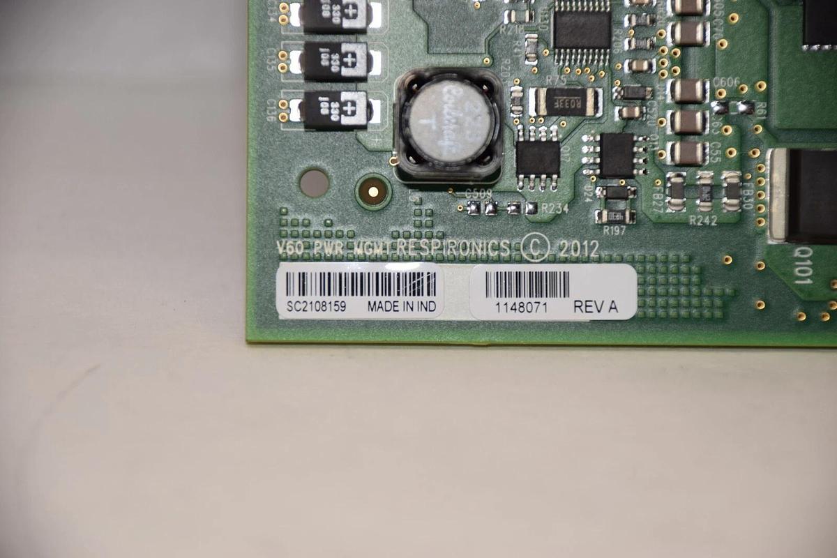 Used RESPIRONICS V60 PWR MGMT 2012 , SC2108159 , 1148071 , 1068750 Circuit Board Card