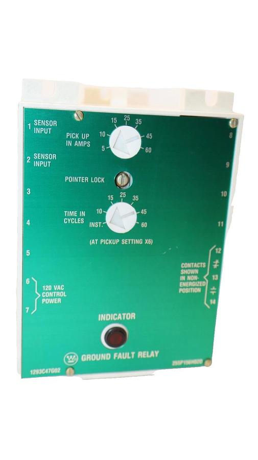 Westinghouse Ground Fault Relay Class I 120V 125A 1293C47G02 255P156H02D (NOS)