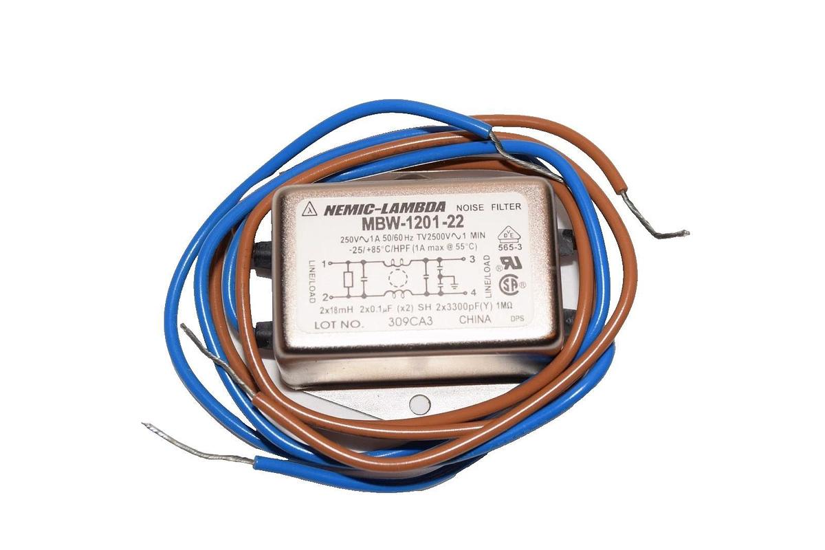 Used Nemic-Lambda MBW-1201-22 250V 50/60Hz Noise Filter (New)