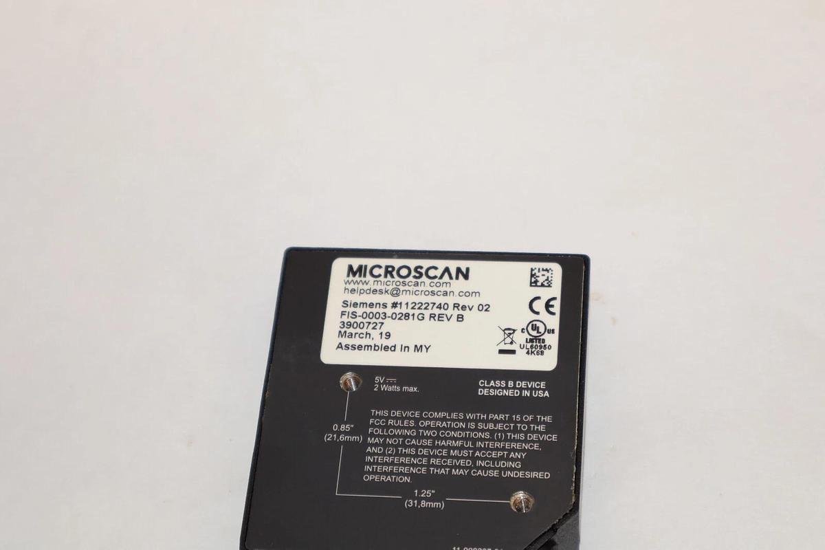 Used MICROSCAN FIS-0003-0281G Rev B MS-3 Laser Barcode Scanner