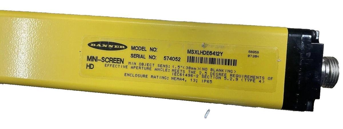 Banner MSXLHDR6412Y Light Curtain Mini-Screen (NEW)