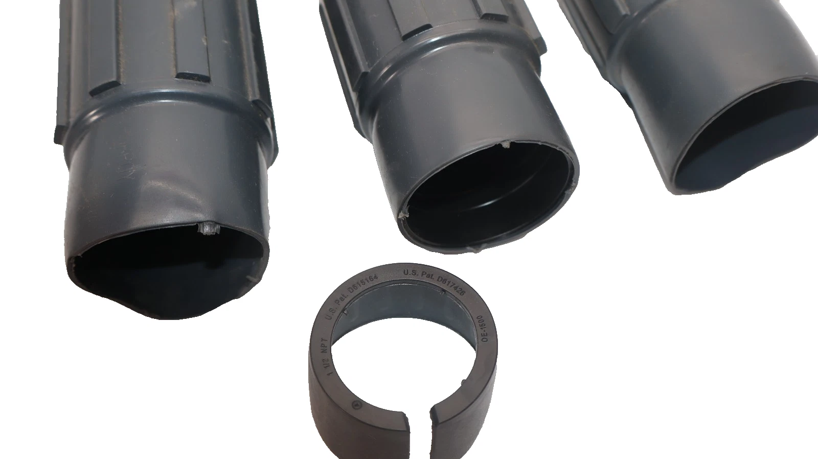 (NEW 3) ROBROY 1-1/2" PVC Coated Conduit Body Straight Fitting Coupling Red