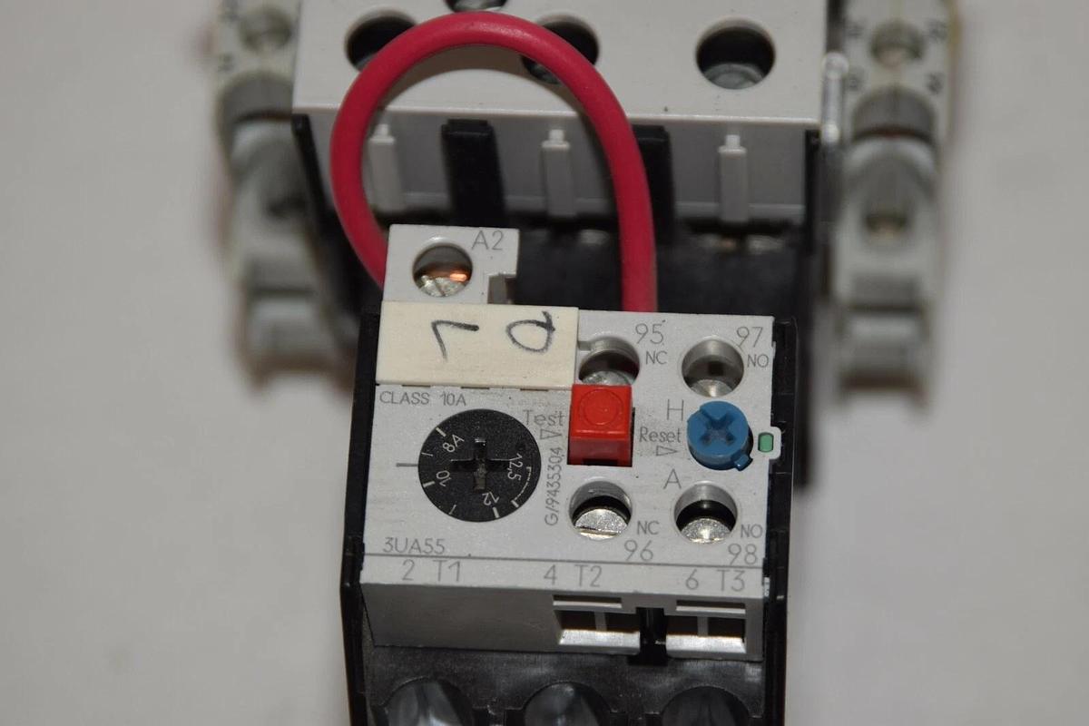 Used SIEMENS 3TF4422-0A..1 Size Sz 1 Starter w/ Overload Relay 3UA55 00-1K* 8-12,5A