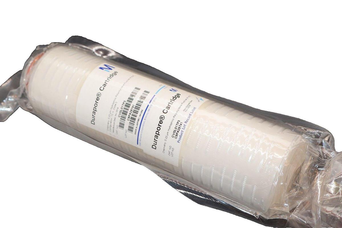 (NEW) DURAPORE CVGL01TP3 0.22um Hydrophilic Polyvinylidene Fluoride Cartridge
