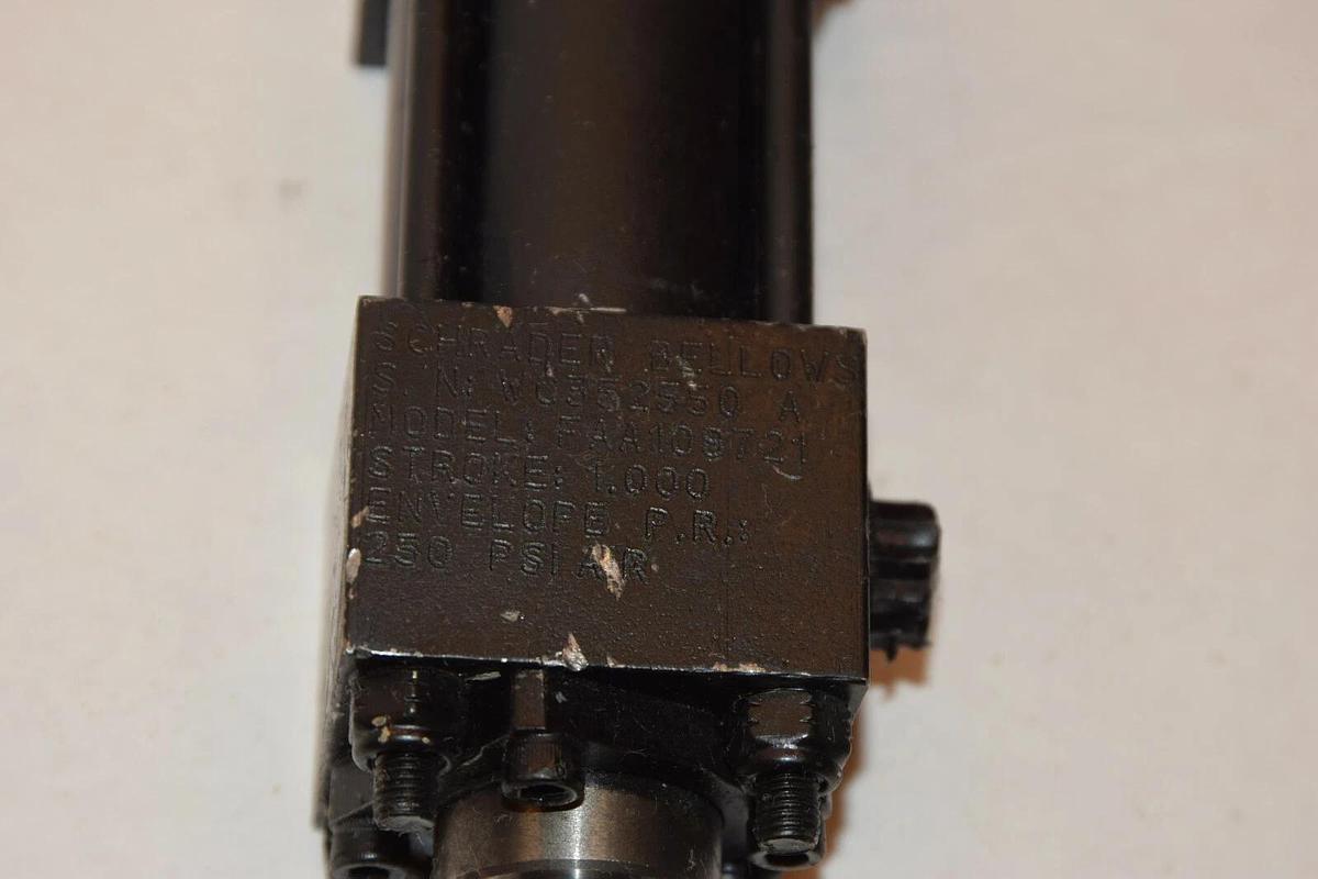 (NEW) SCHRADER BELLOWS FAA108721 250psi 1.0" Stroke Pneumatic Cylinder