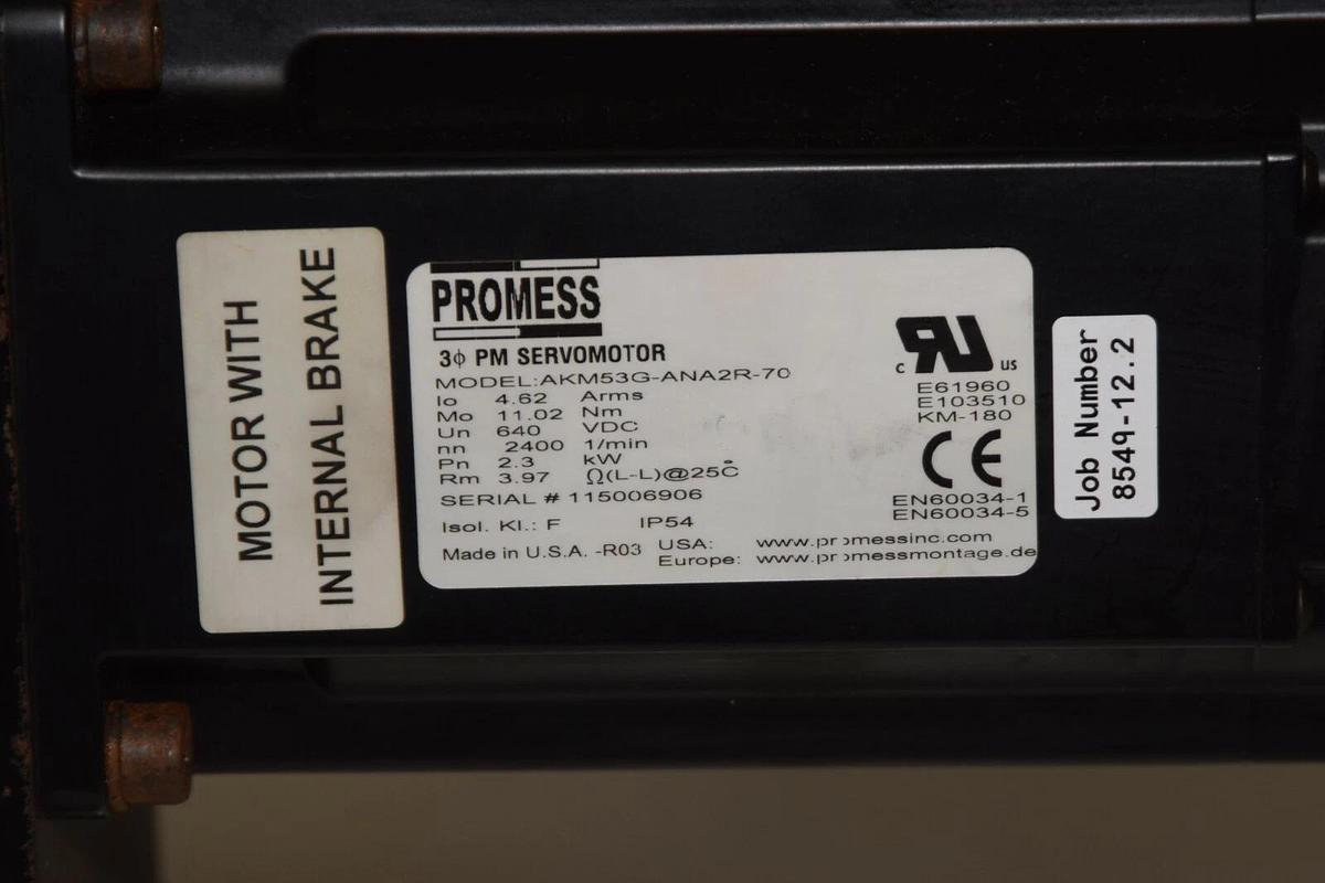 Used PROMESS 12/250/200 9002012200 EMAP Electro Mechanical Press AKM53G-ANANR-70