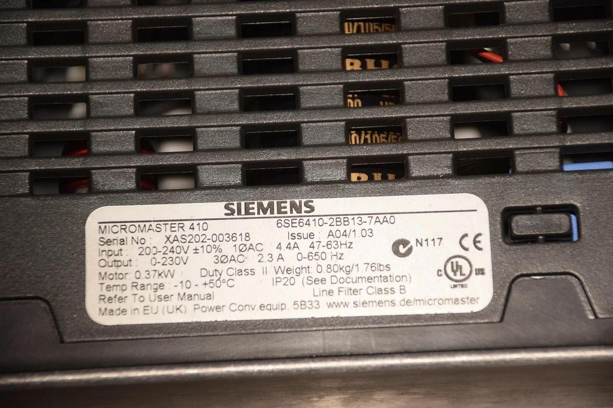 Siemens Drive 6SE6410-2BB13-7AA0 Micromaster 410 0.37kW 6SE64102BB137AA0 NEW