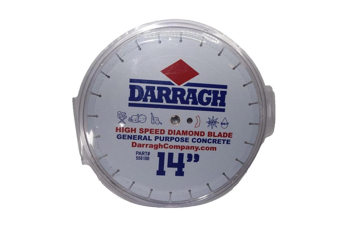 Darragh 14" High Speed Diamond Concrete Saw Blade 558100 70499 14" x .125 x 1" 603461704991