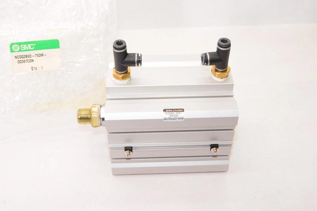 (NEW) SMC NCDQ2B80-75DM-00367CDN 145psi Pneumatic Cylinder
