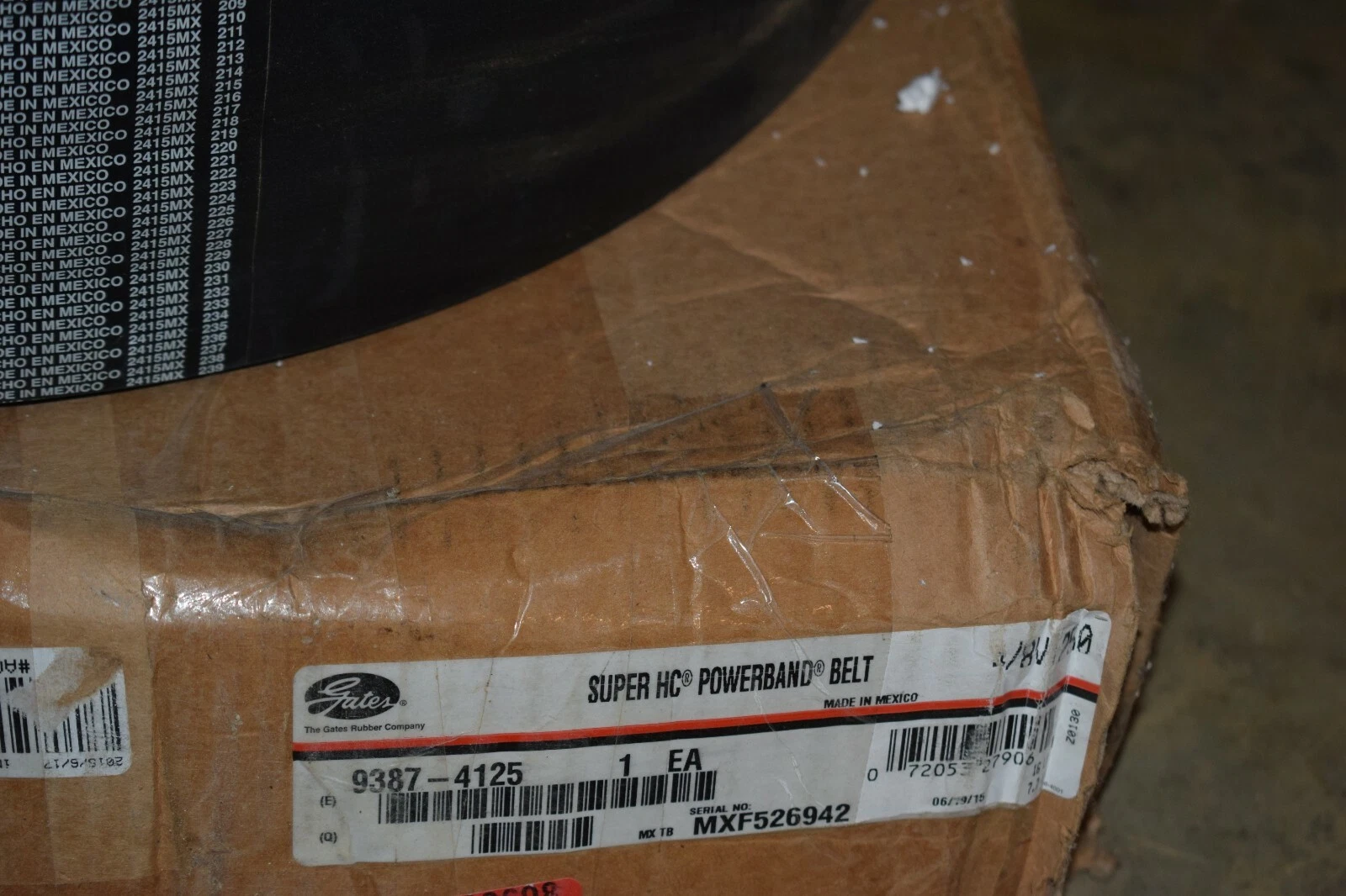GATES Belt V-Belt 8V1250 4/8V1250 SUPER HC POWERBAND 4 RIB 9387-4125 (NEW)