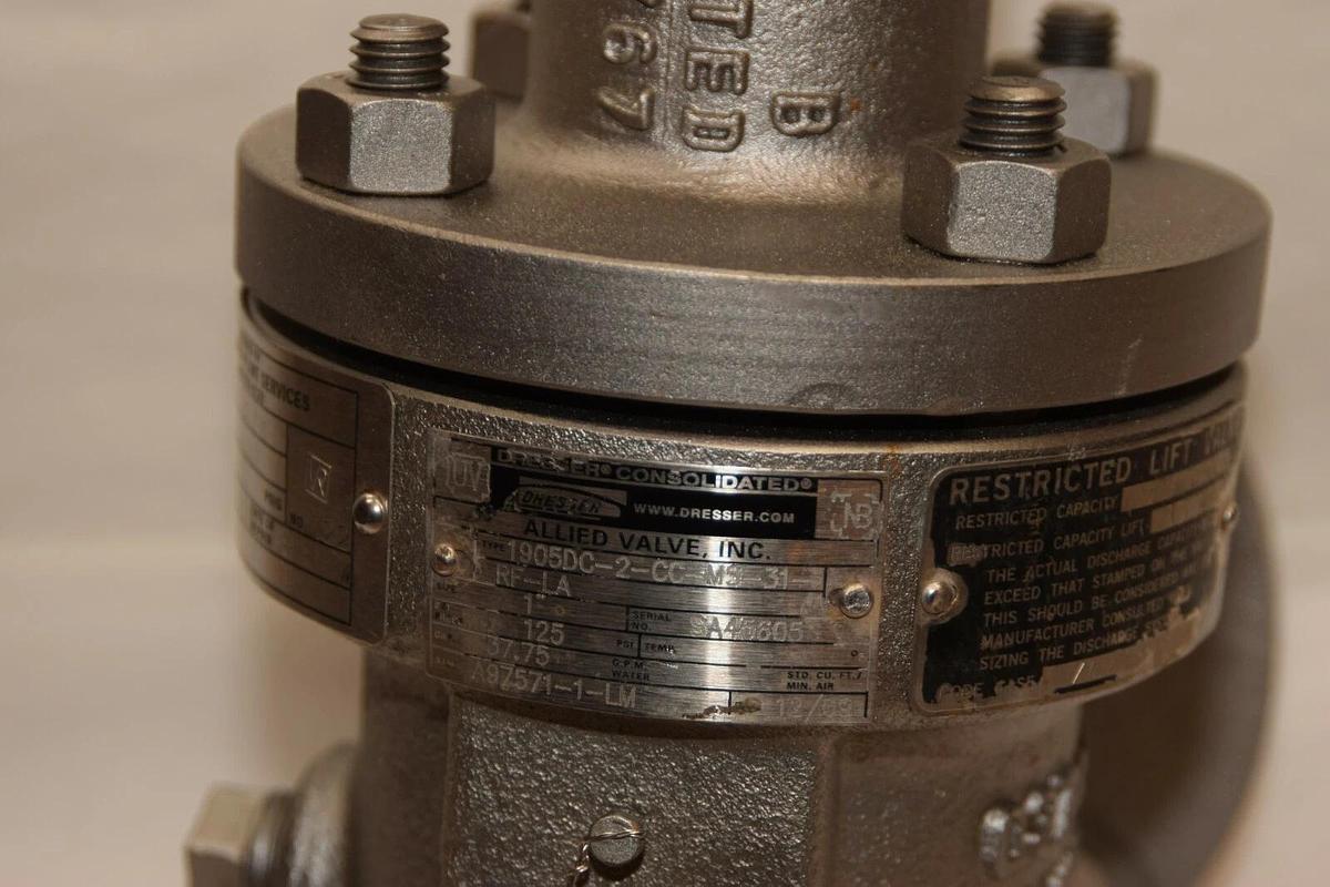 DRESSER 1905DC-2-CC-MS-31-RF-LA 1" 125psi 37.75 GPM Flanged Relief Valve
