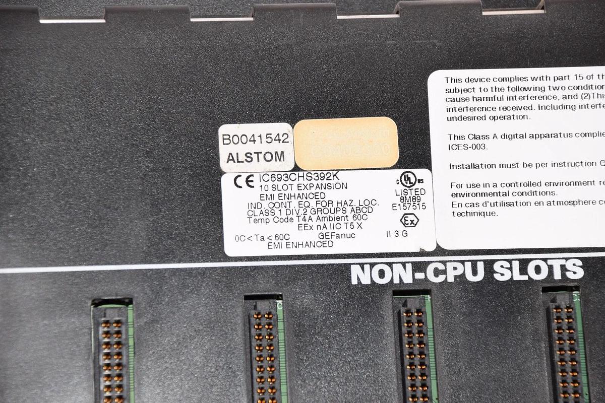 Used (Lot of 2) GE FANUC / ALSTOM IC693CHS392K 10-Slot Expansion Rack