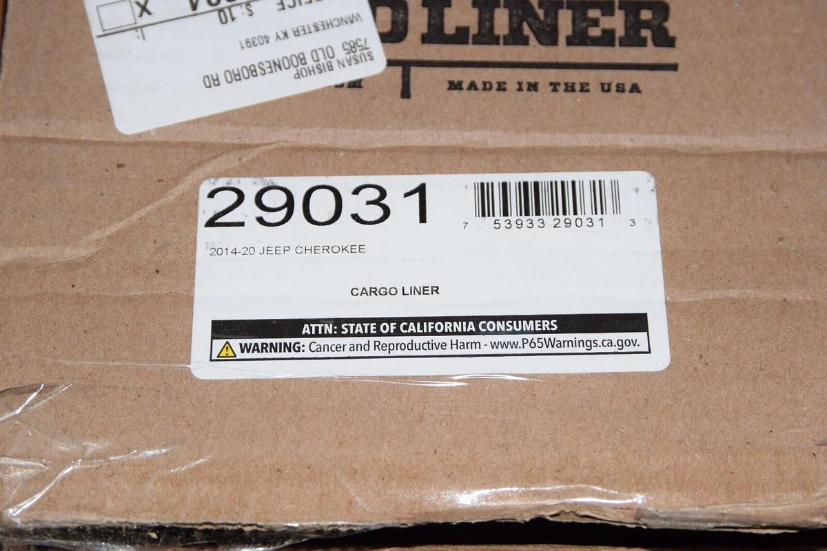 Husky Cargo Liner Black 29031 Weatherbeater Fits 2014-2022 Jeep Cherokee NEW