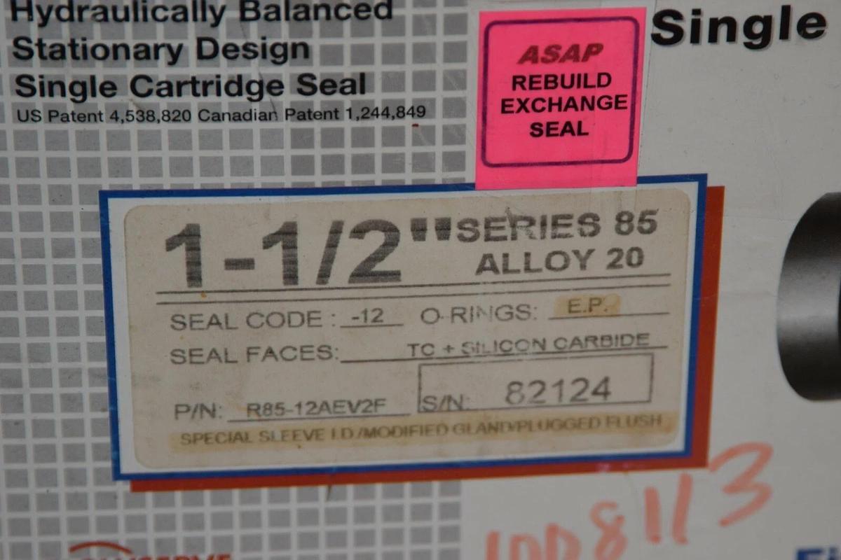 Flowserve Five Star Single Cartridge Seal R85-12AEV2F R8512AEV2F 1-1/2" 85 NEW