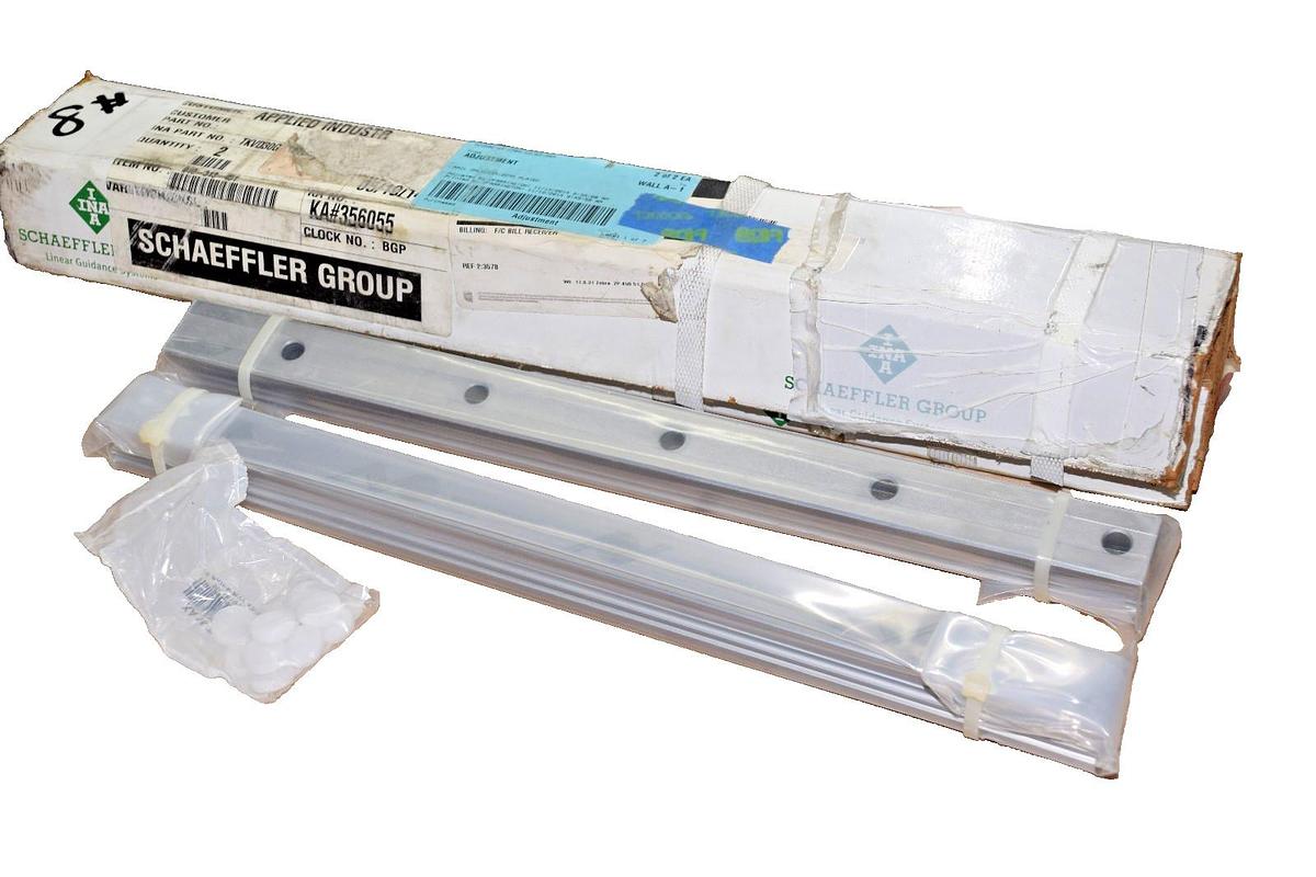 INA TKVD30-G4-0384-12/52-ARM 30mm 15" PLATED LINEAR GUIDE RAIL Pair Lot of 2 NEW