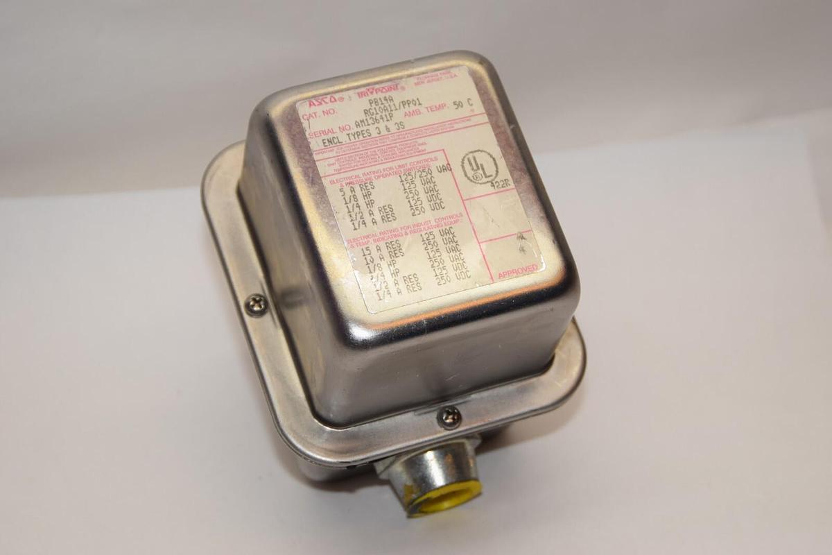 (NEW) ASCO PB14A RG10A11/PP01 125/250Vac Pressure Switch Box