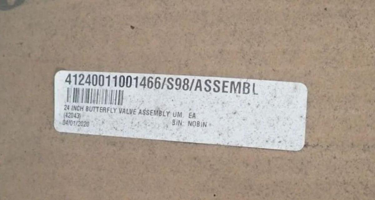 Used 24-inch Bray Butterfly Valve 98F1N3-213D11N000S0 24" 41240011001466, 4-20MAPT-PT