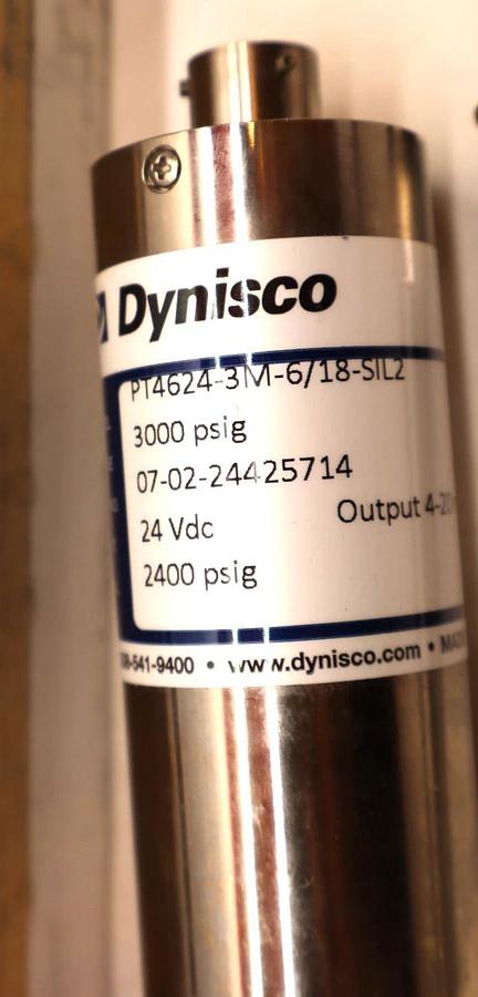 (NEW) DYNISCO PT4624-3M-6/18-SIL2 3000psig 24Vdc Pressure Sensor