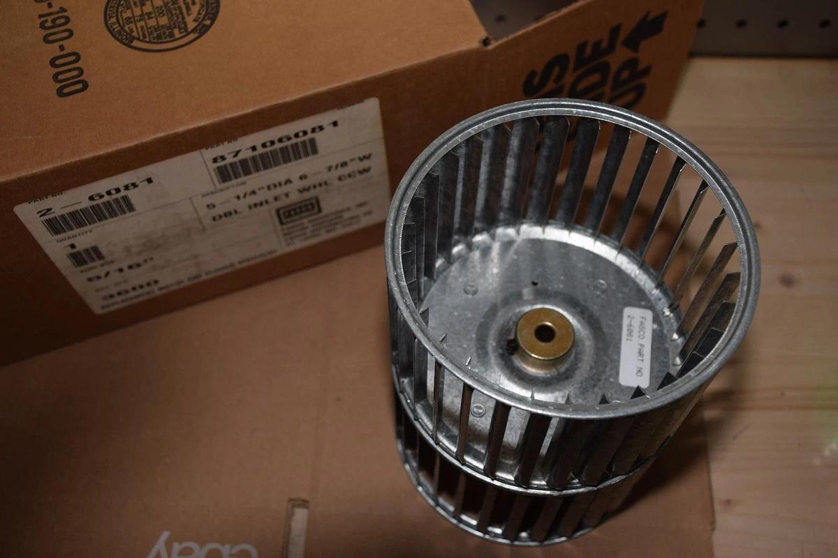 Fasco DBL Galvanized Blower Wheel 2-6081 87106081 5-1/4" D 6-7/8" W 5/16" B NEW