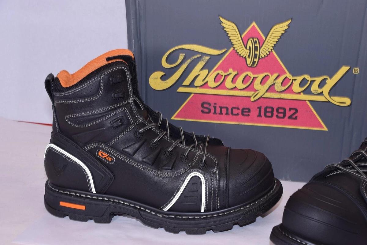 THOROGOOD 804-6444 Men 14 M 6" Lace-To-Toe Composite Safety Toe Gen-Flex2, Black