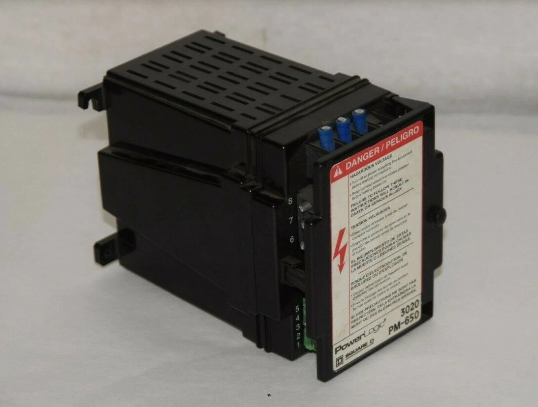 Used SQUARE D 3020 PM-650 PM650 240 VAC 96mA POWERLOGIC POWER METER