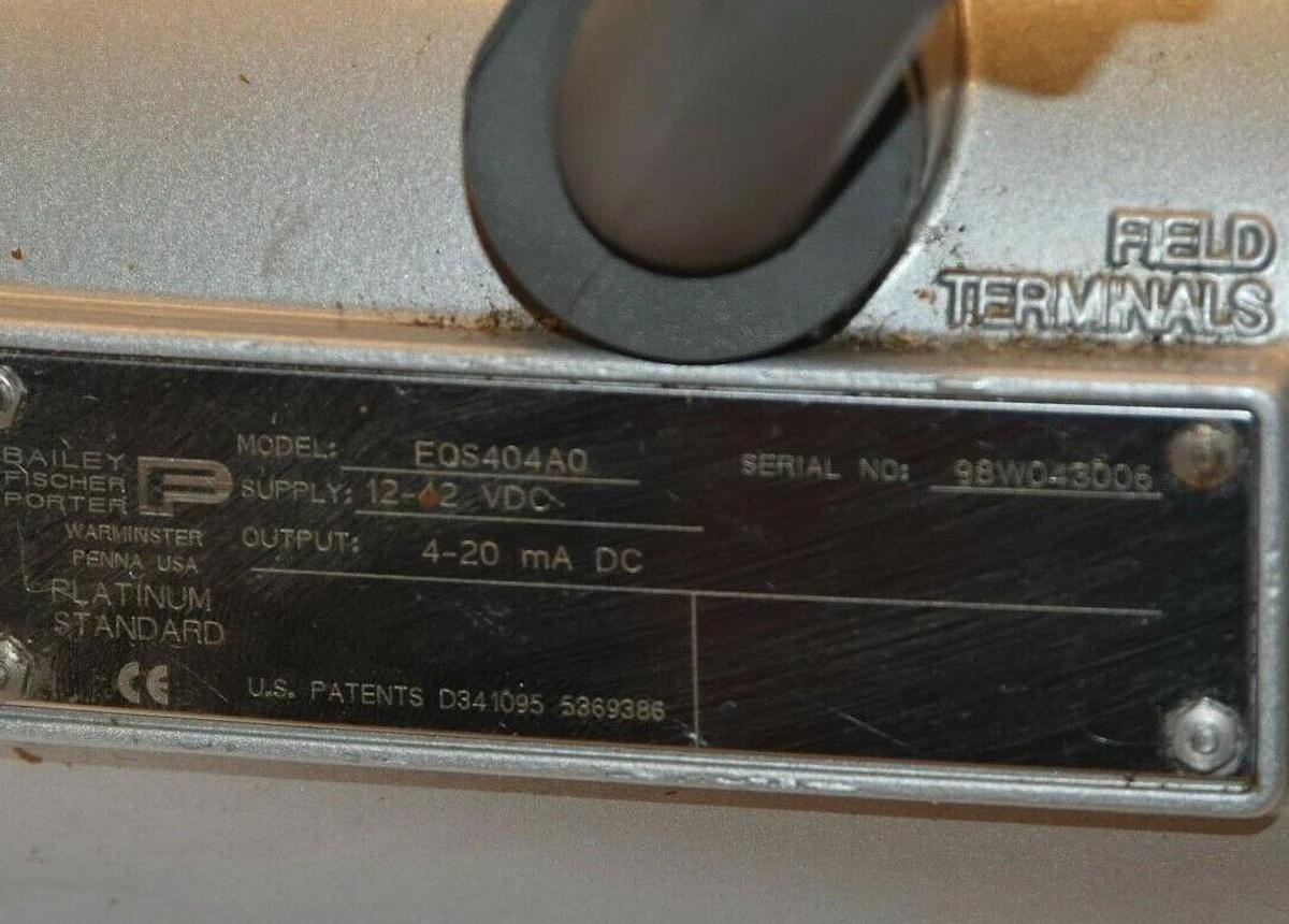 Used BAILEY FISCHER & PORTER EQS404A0 12-42Vdc 4-20mA Transmitter