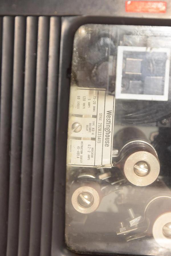 Used Westinghouse KD-4 Distance Relay 292B335A15 .75-2.0 Ohms 5A 120V