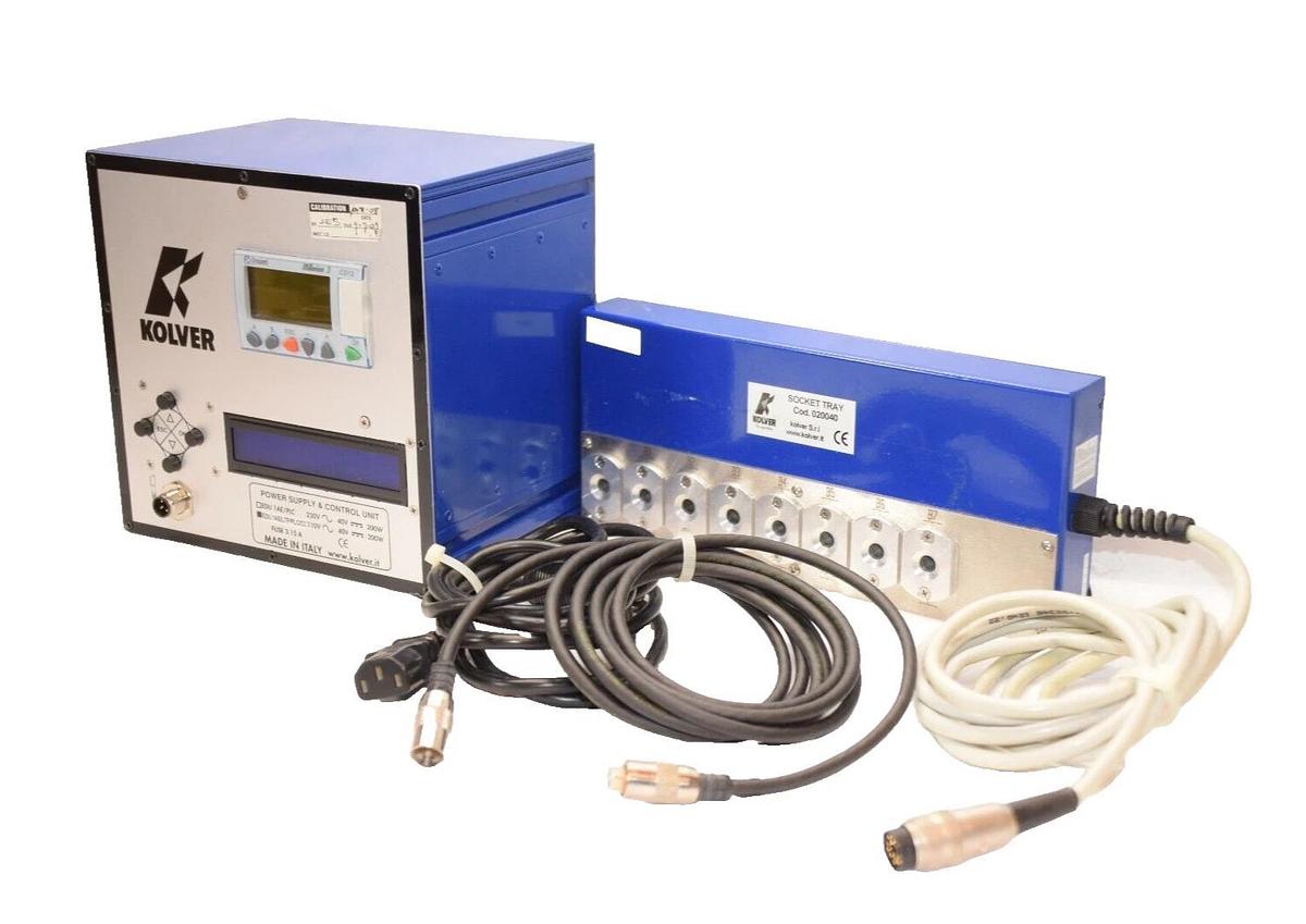 Used Kolver EDU 1AE/LTP/PLC/CC Power Supply Control Unit w/ Socket Tray 020040