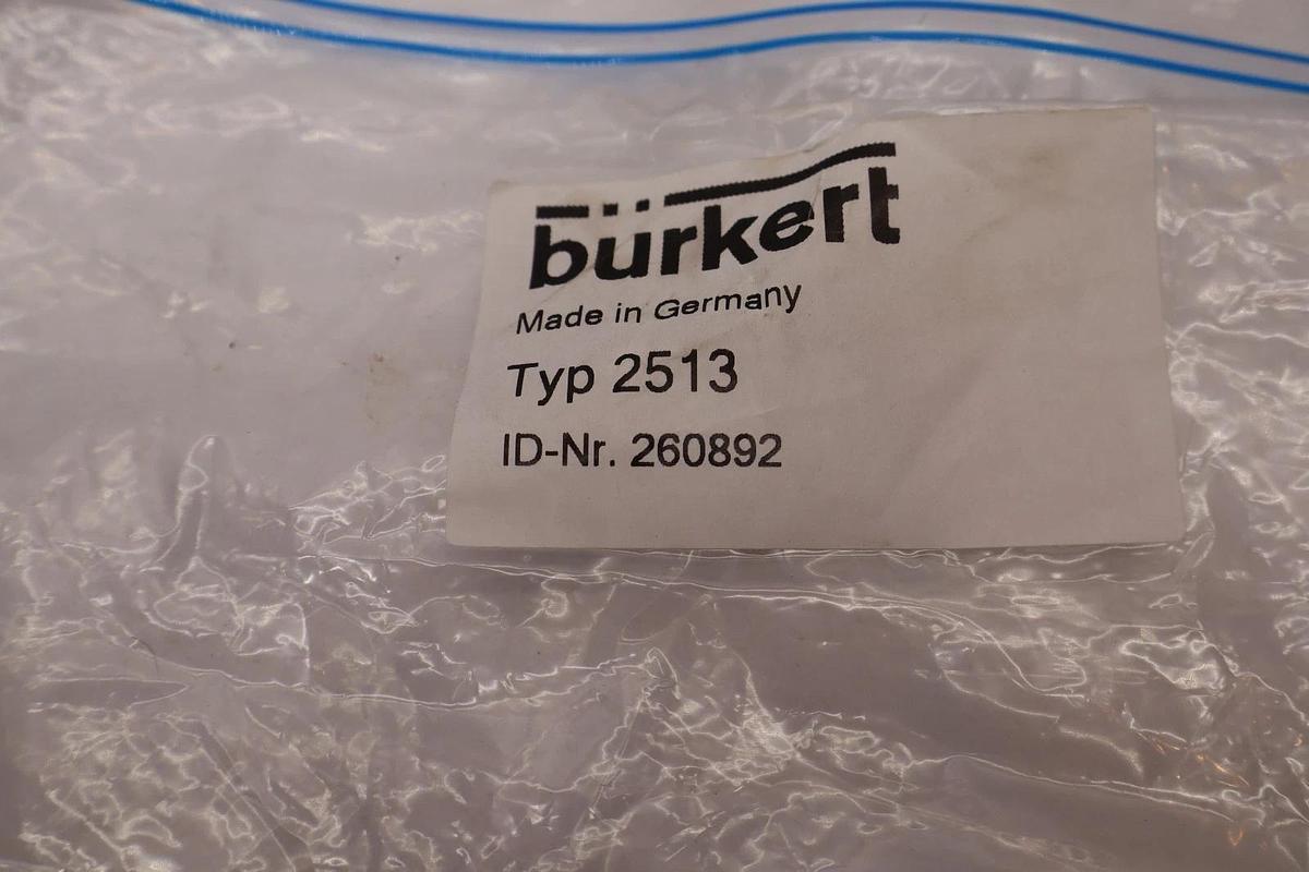 Burkert Solenoid Valve Cable Plug 260892 , 2513 (New)