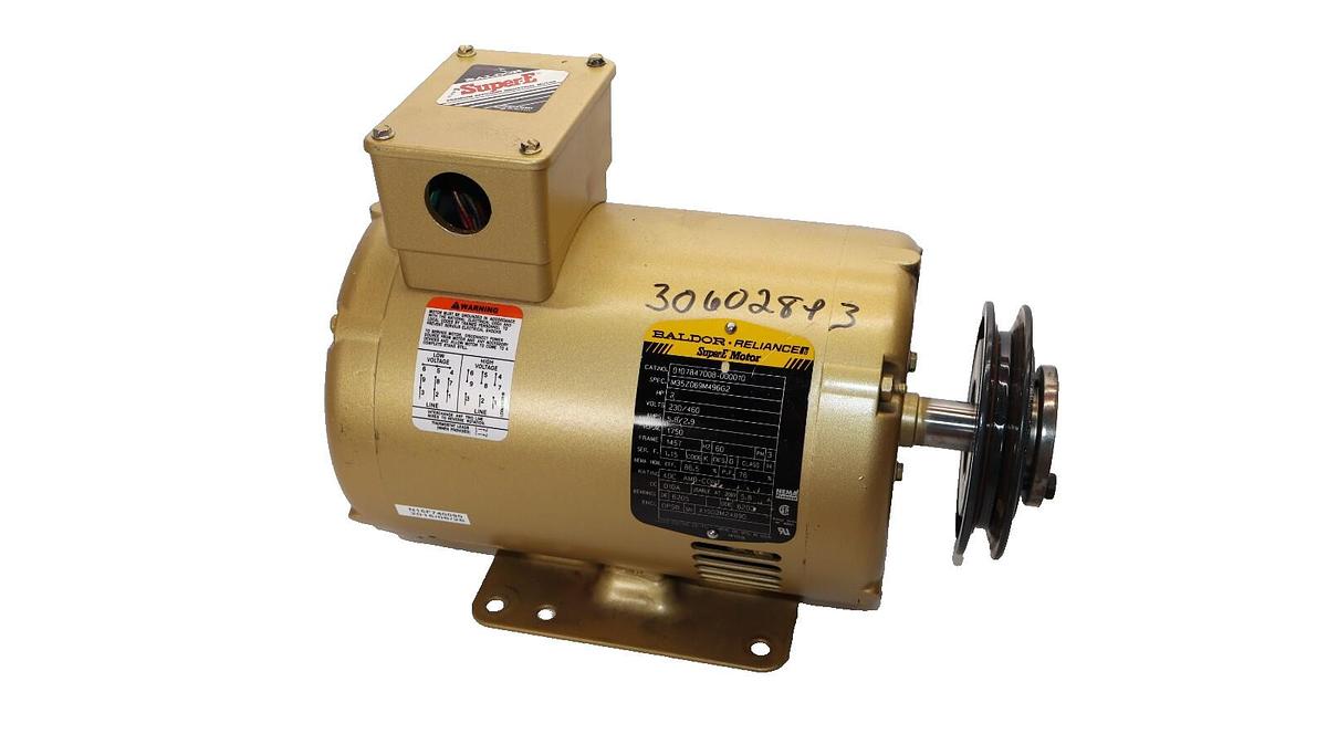 Used BALDOR / RELIANCE M35Z069M496G2 , 2HP , 3ph , 230/460V , 1750rpm Super E Motor
