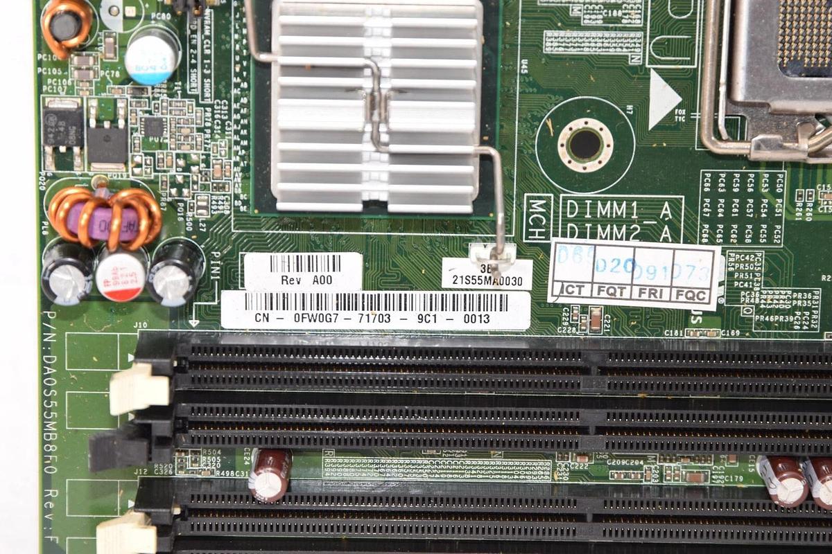 Used DA0S55MB8F0 Rev F CN-0FW0G7-71703-9C1-0013 Motherboard