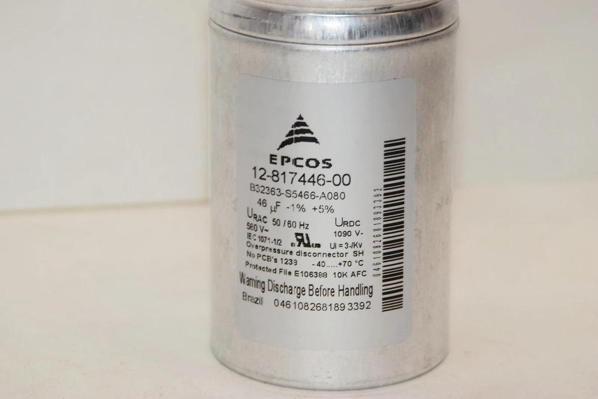 Used EPCOS 12-817446-00 B32363-S5466-A080 46uF -1% +5% 50/60Hz Capacitor