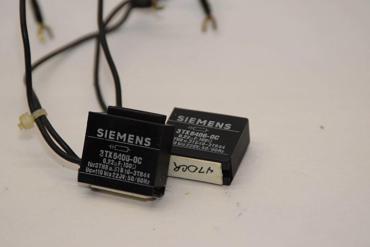 Used (LOT OF 2) SIEMENS 3TX6406-0C 3TX64060C 0.22uF 100Ω Surge Suppressor