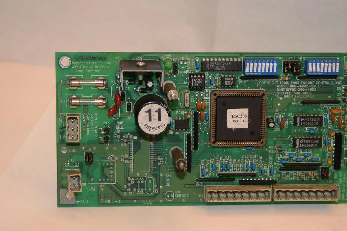Used ENCORE CONTROLS INC 800-4002 REV C 200-4002 600-4002 Board