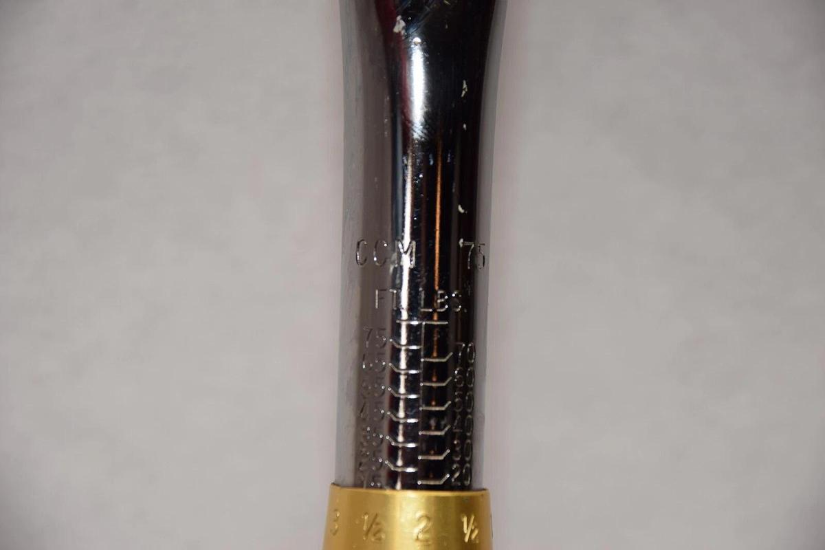 Used STURTEVANT RICHMONT 9/16" Head CCM75 FT-LBS Torque Wrench / Driver