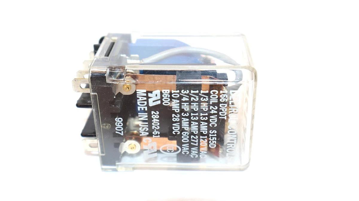 Used (Lot of 2) DELTROL CONTROLS 166DPDT , 28402-61 24Vdc Coil Relay