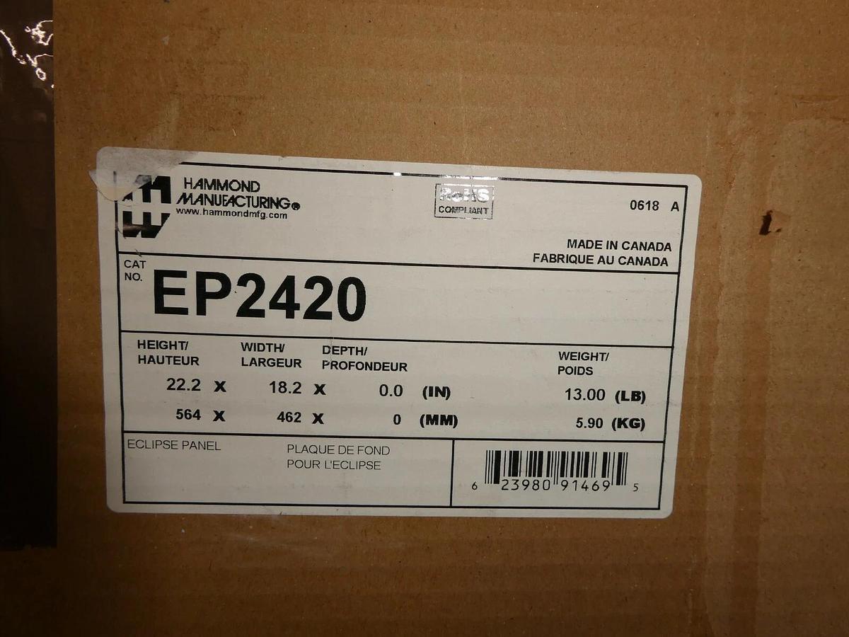 (NEW) HAMMOND EP2420 22.2" x 18.2" Eclipse Enclosure Panel