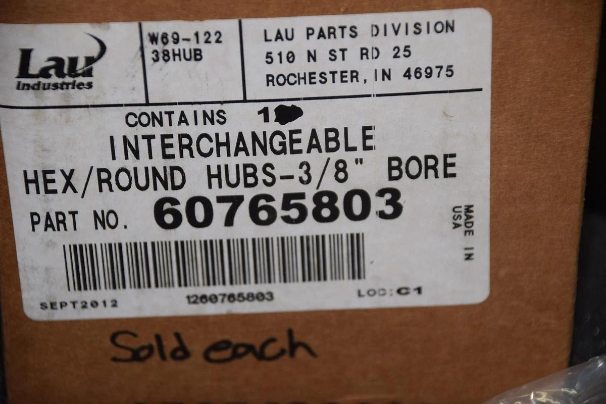 (1) Lau Industries Fan Interchangeable Hex Hub 60765803 3/8" bore NEW