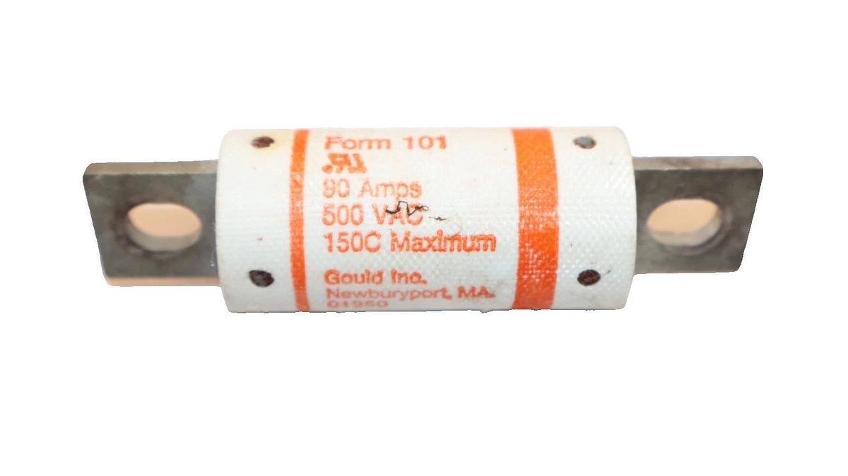 Used Gould Shawmut A50P90 Type 4 90Amp 500Vac Amp-Trap Fuse (Lot of 5)