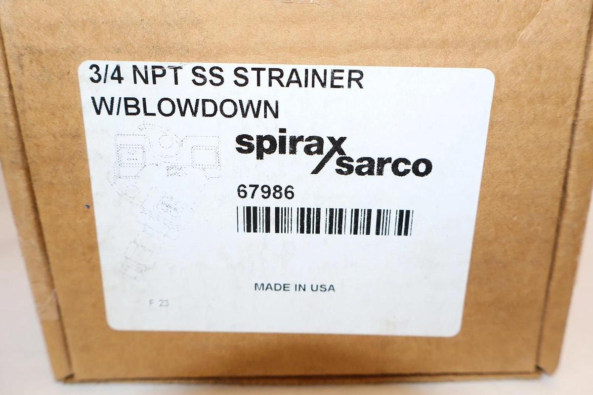 SPIRAX SARCO 67986 3/4"npt Stainless SS Strainer With Blowdown (NEW)